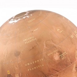 Glob iluminat planeta Marte, 30 cm, baza cupru, National Geographic