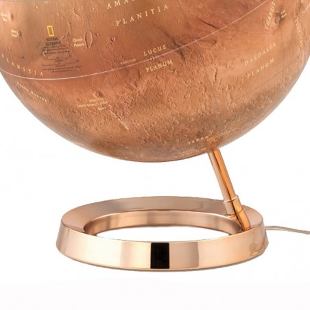 Glob iluminat planeta Marte, 30 cm, baza cupru, National Geographic