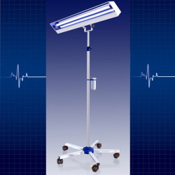 Lampa bactericida UVC de 2x15W cu suport mobilm sterilizare suprafata 12 mp