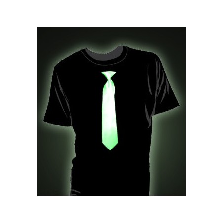 Tricou fosforescent cravata