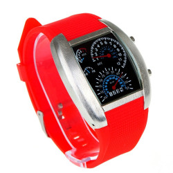 Ceas de mana cu cadrane auto, iluminat LED, unisex, otel inoxidabil, curea silicon