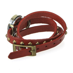 Ceas tip bratara retro de piele pentru femei