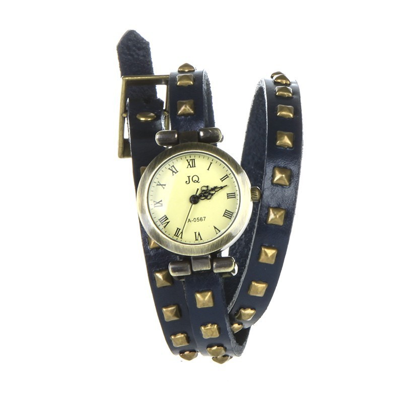 Ceas tip bratara retro de piele pentru femei Ceas tip bratara retro de piele pentru femei