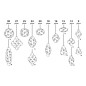 Lampa creativa puzzle, 30 elemente, 15 forme asamblare, alba
