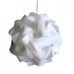 Lampa creativa puzzle, 30 elemente, 15 forme asamblare, alba