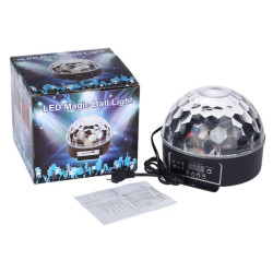 Glob proiector LED RGB 18W, control sunet, telecomanda, interior