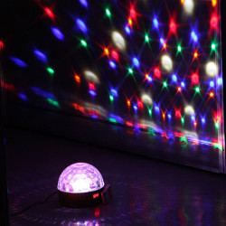 Glob proiector LED RGB 18W, control sunet, telecomanda, interior