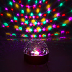 Glob proiector LED RGB 18W, control sunet, telecomanda, interior