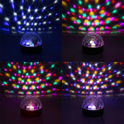 Glob proiector LED RGB 18W, control sunet, telecomanda, interior