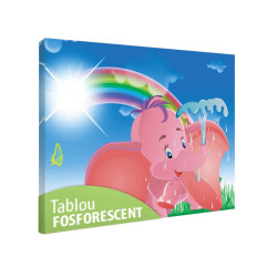 Tablou fosforescent Elefantel