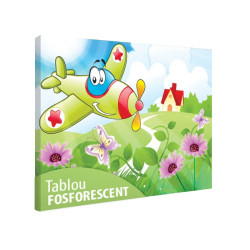 Tablou fosforescent Avionul vesel 