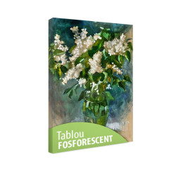 Tablou fosforescent Liliac alb