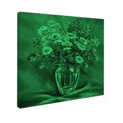 Tablou fosforescent Vaza de sticla cu flori de camp