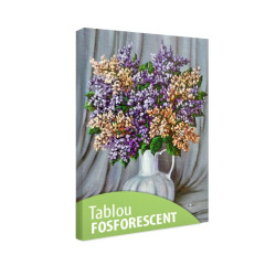 Tablou fosforescent Liliac in vas de portelan