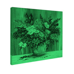Tablou fosforescent Flori de camp in vaza de lut