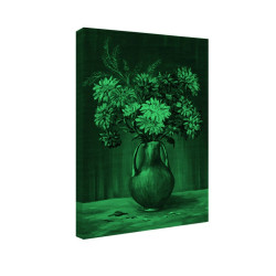 Tablou fosforescent Buchet de ochiului boului in vaza de lut