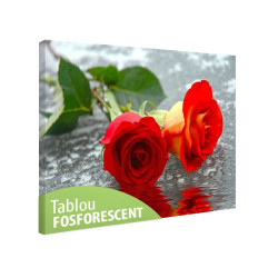 Tablou fosforescent Trandafiri pe apa