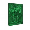 Tablou fosforescent﻿ Vaza de sticla cu flori
