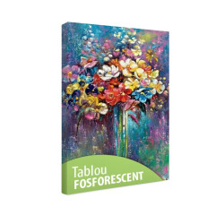 Tablou fosforescent Vaza cu flori