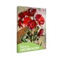 Tablou fosforescent Flori rosii pictate in ulei