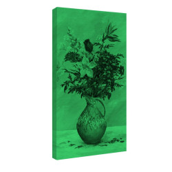 Tablou fosforescent Flori galbene si rosii in ulcior