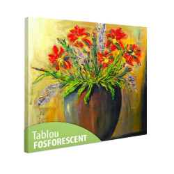 Tablou fosforescent Flori rosii