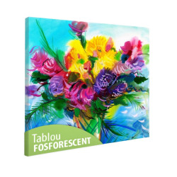 Tablou fosforescent Flori pastel