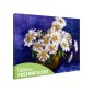 Tablou fosforescent Margarete pe fundal albastru