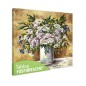 Tablou fosforescent Flori de musetel si albastrele in vaza de lut Tablou fosforescent Flori de musetel si albastrele in vaza de lut