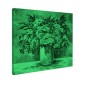 Tablou fosforescent Flori de musetel si albastrele in vaza de lut Tablou fosforescent Flori de musetel si albastrele in vaza de lut