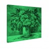 Tablou fosforescent Flori de musetel si albastrele in vaza de lut