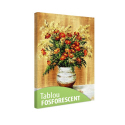 Tablou fosforescent Galbenele in vas ceramic