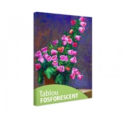 Set tablou fosforescent Campanule roz 