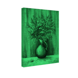 Tablou fosforescent Flori de munte in vaza de lut