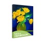 Tablou fosforescent Lalele galbene pe fundal albastru