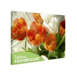 Tablou fosforescent Lalele portocalii
