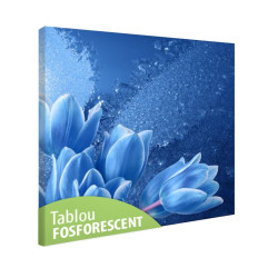 Tablou fosforescent﻿ Flori inghetate