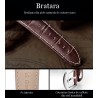 Ceas barbatesc quartz, dreptunghiular, afisare data, piele maro, Megir 2028