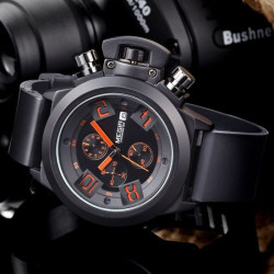 Ceas barbatesc sport, cronometru, data, curea silicon, Megir