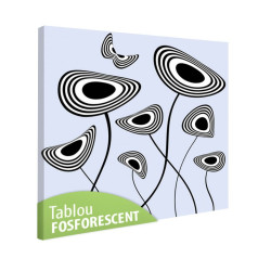 Tablou fosforescent Flori spatiale