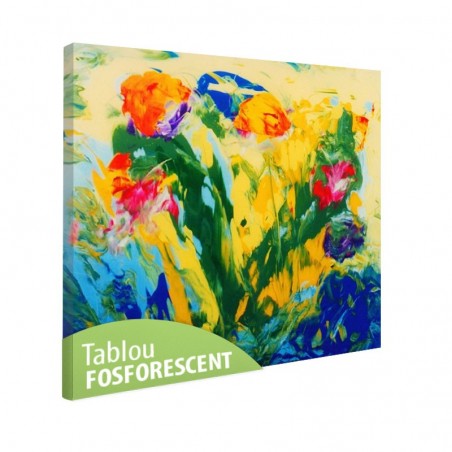 Tablou fosforescent Abstract pe sticla