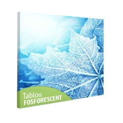 Tablou fosforescent Frunze textura de iarna