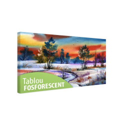 Tablou fosforescent Iarna pastelata