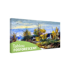 Tablou fosforescent Drum de iarna spre padure