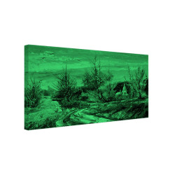 Tablou fosforescent Drum de iarna spre padure