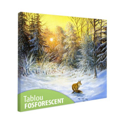 Tablou fosforescent Peisaj de iarna