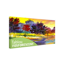Tablou fosforescent Apa in culorile padurii