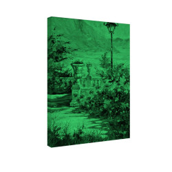 Tablou fosforescent Terasa cu flori de toamna