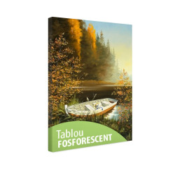 Tablou fosforescent Barca pe lac