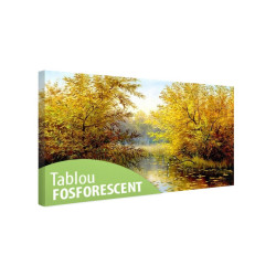 Tablou fosforescent Lacul din padure